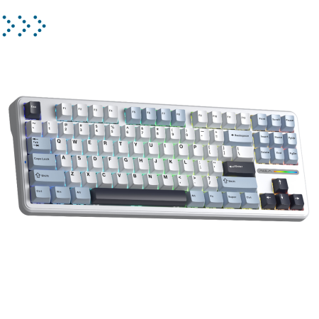 Клавиатуры AULA F87 3in1 (BT, 2.4 GHz, Wired) Blue-White-Purple